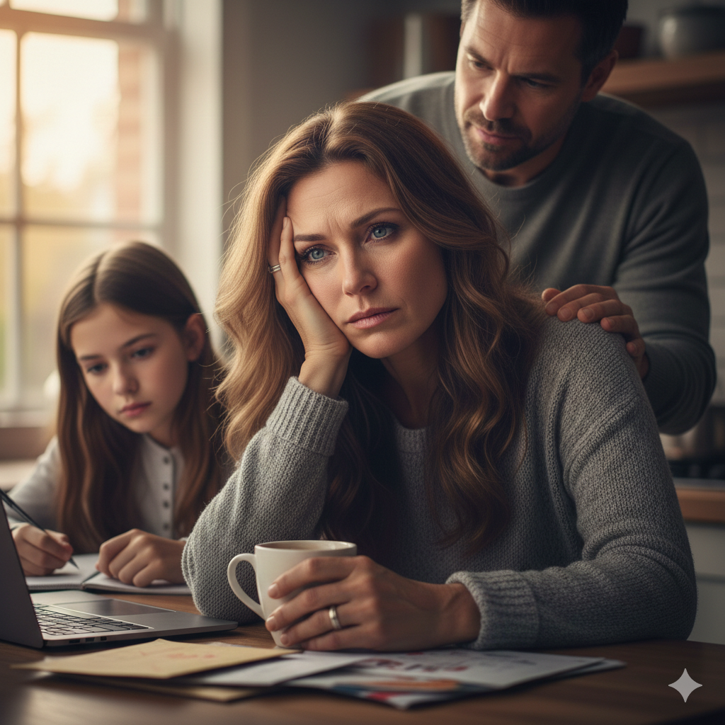 Woman experiencing brain fog