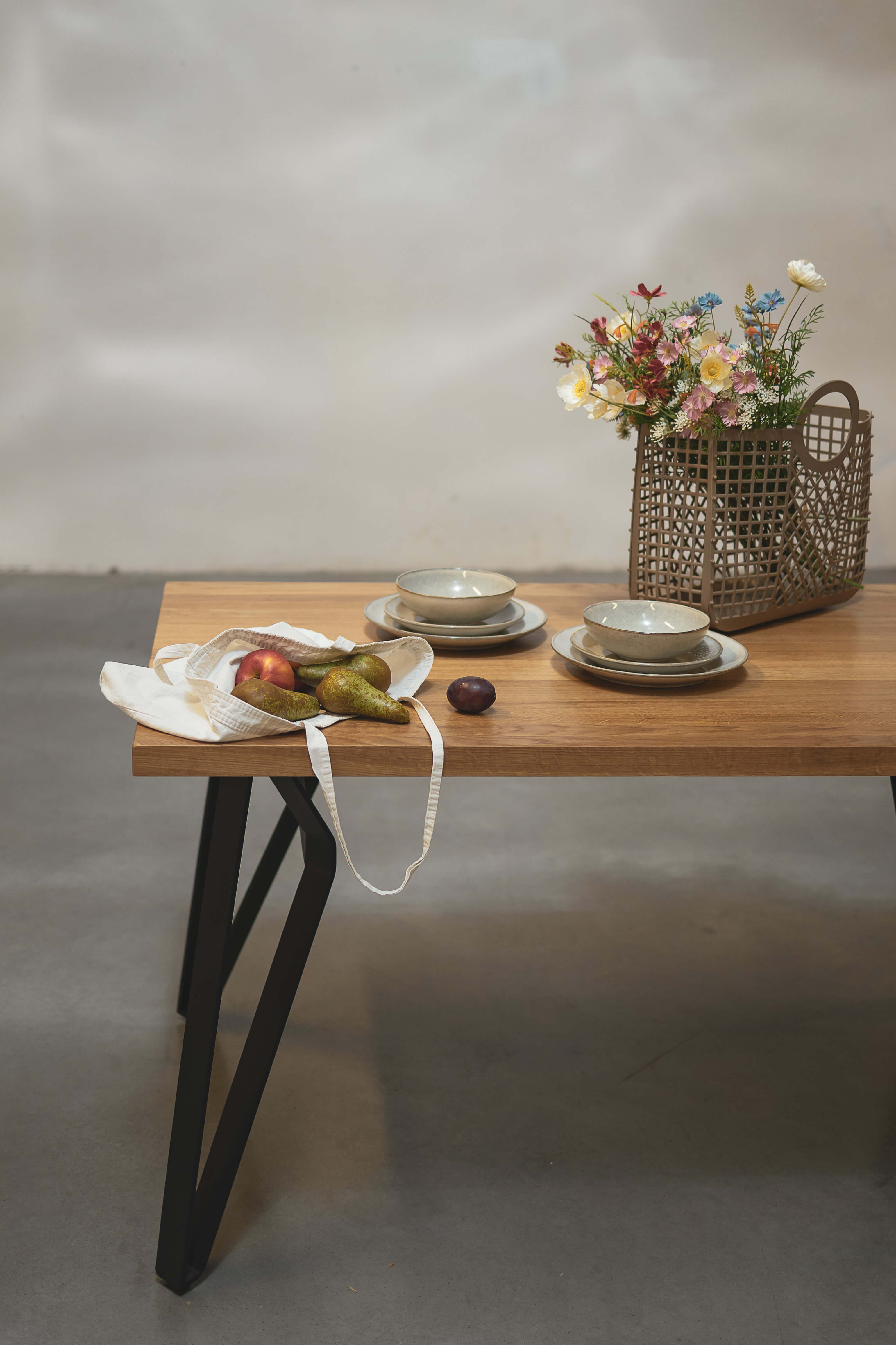 Elegant wooden table custom-built to complement home interior