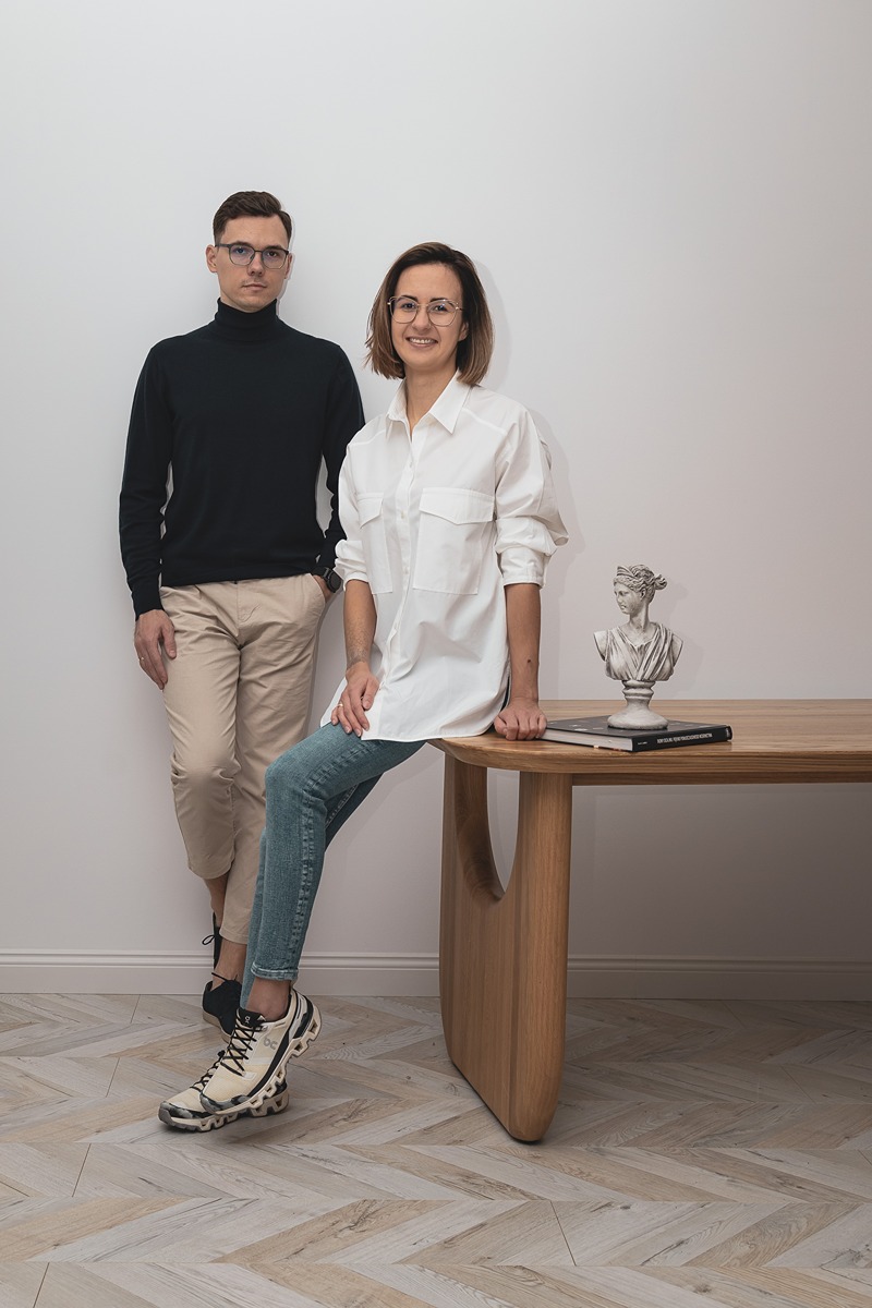 Founders of Furnilo - combining design, craftsmanship, and modern technology in sustainable furniture creation