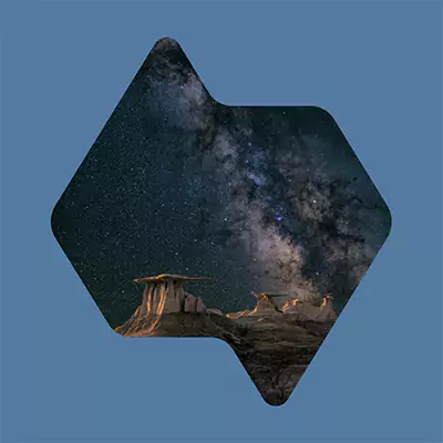 Social media post of the night sky.