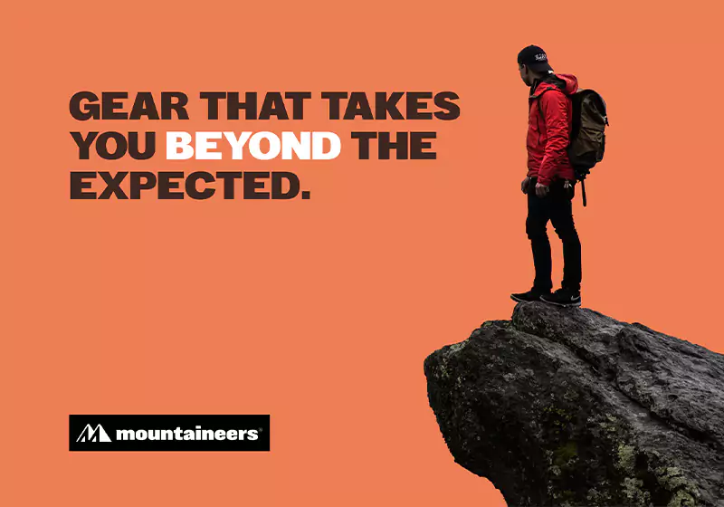 En orange Mountaineers anslagstavla.