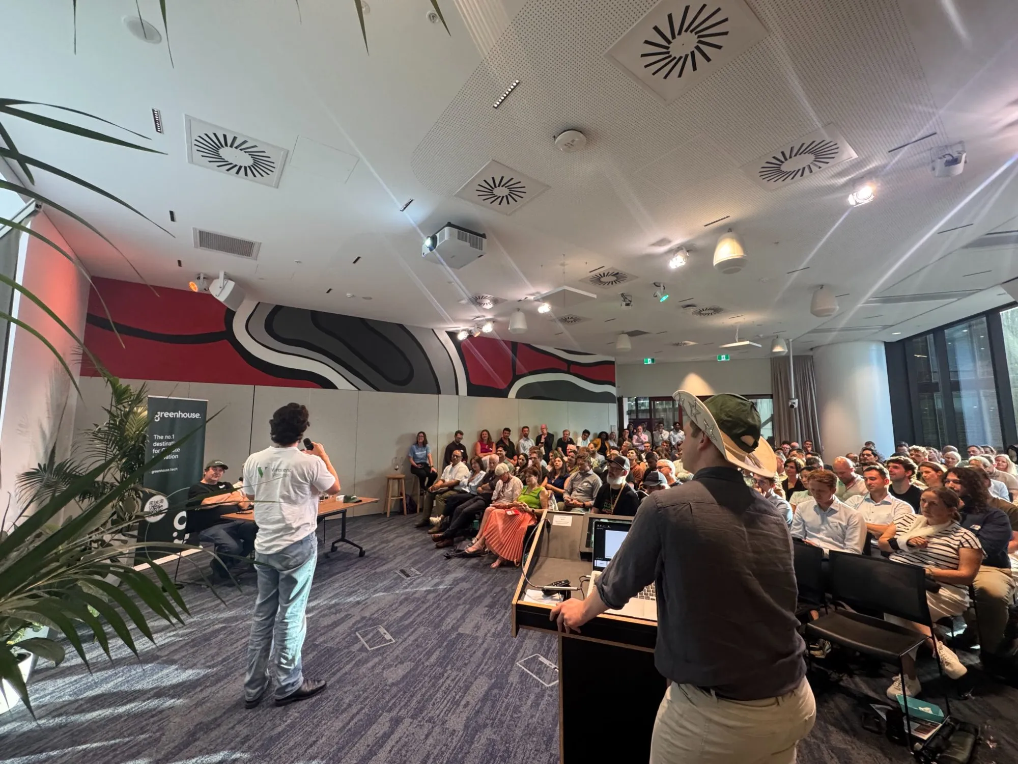 Packed room at a Climate Action Week Sydney event