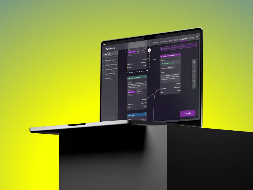 Mockup of Grimoire on a laptop