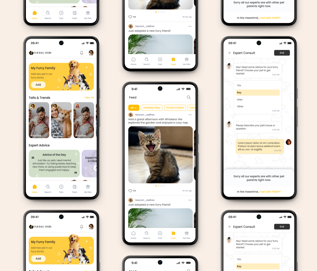 A mockup of a project