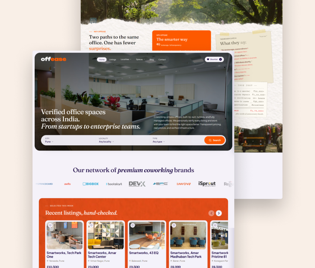 A mockup of a project