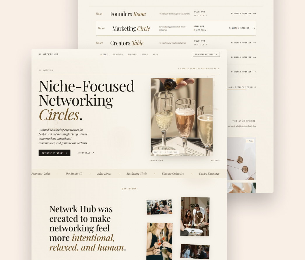 A mockup of a project