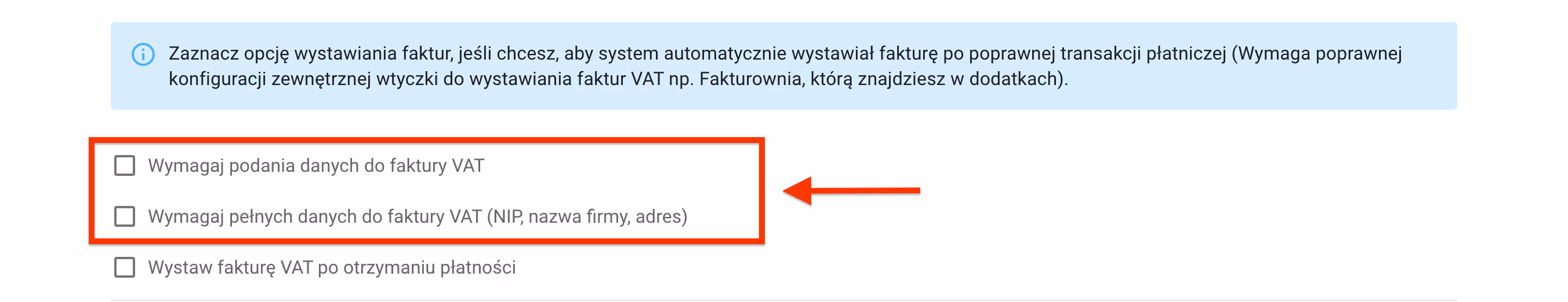 Dane klienta do faktury.