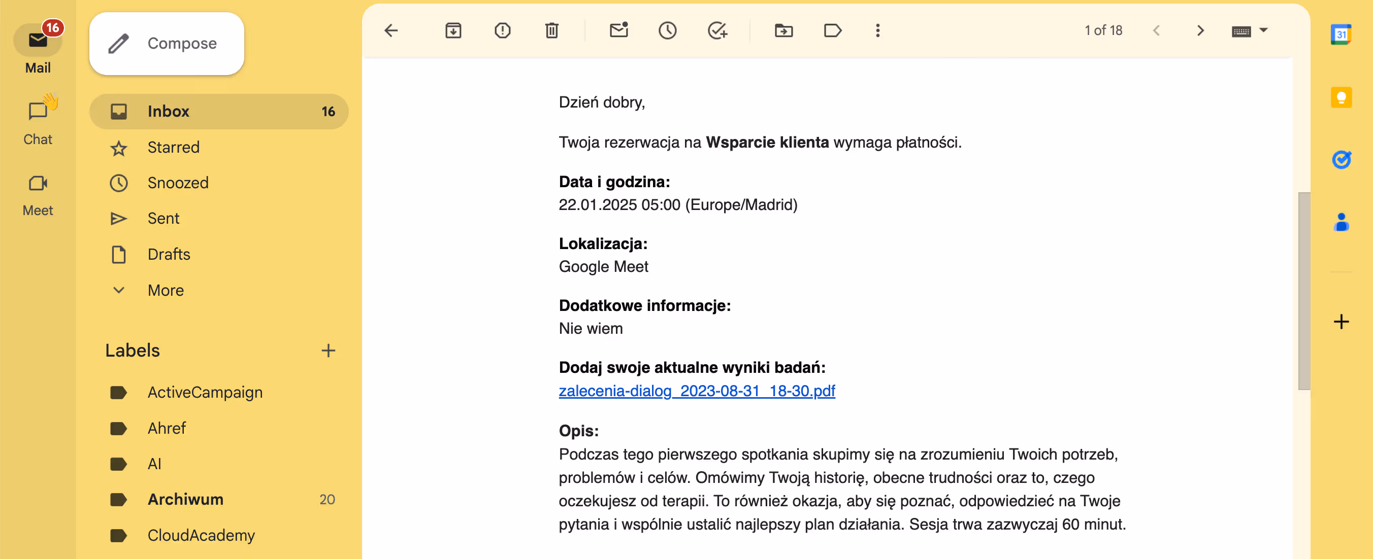 Link do pliku w powiadomieniu.