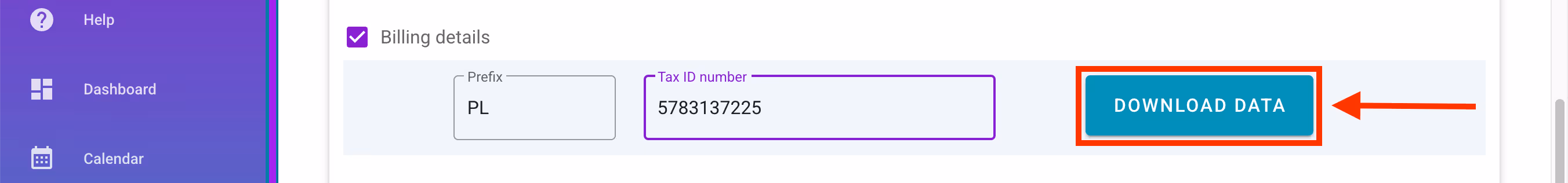 Download billing data of your company.