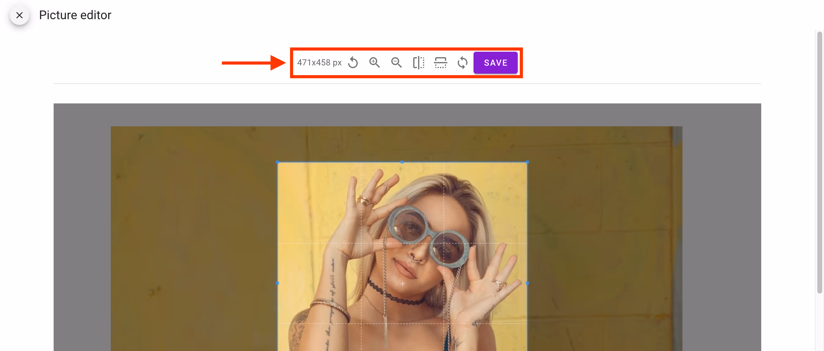 Editing a picture.