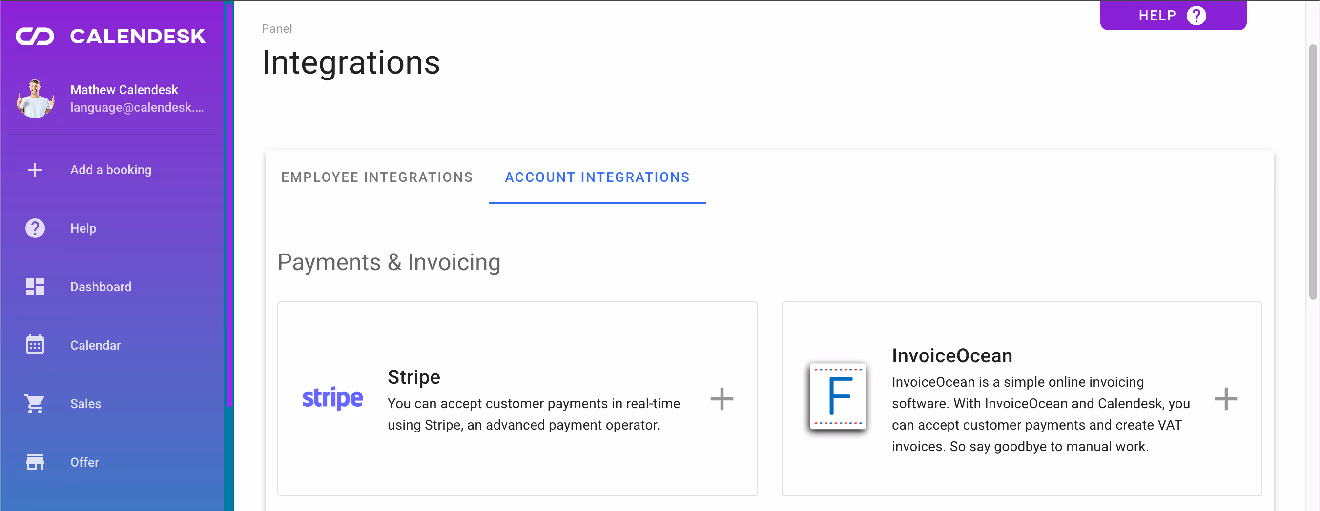 Integrations – Stripe.