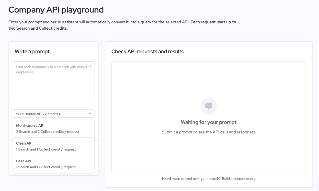 get company data for AI