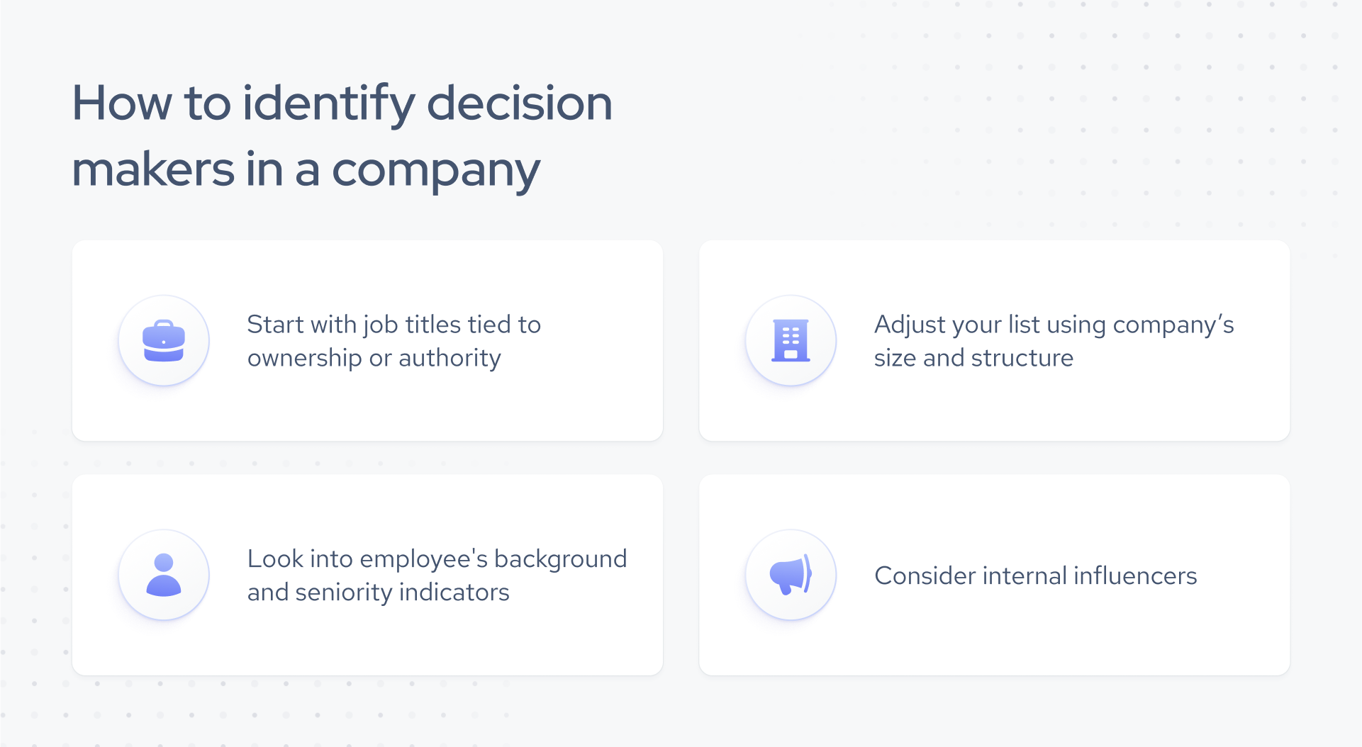 identify decision makers in company
