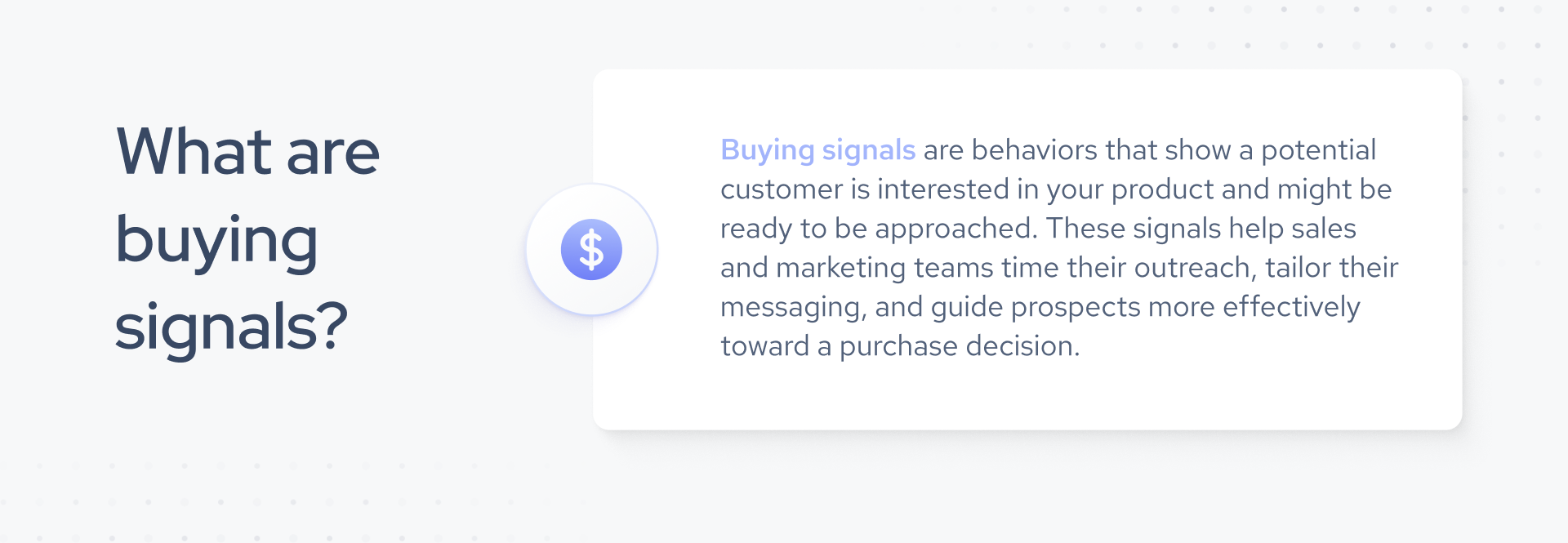 what are buying signals