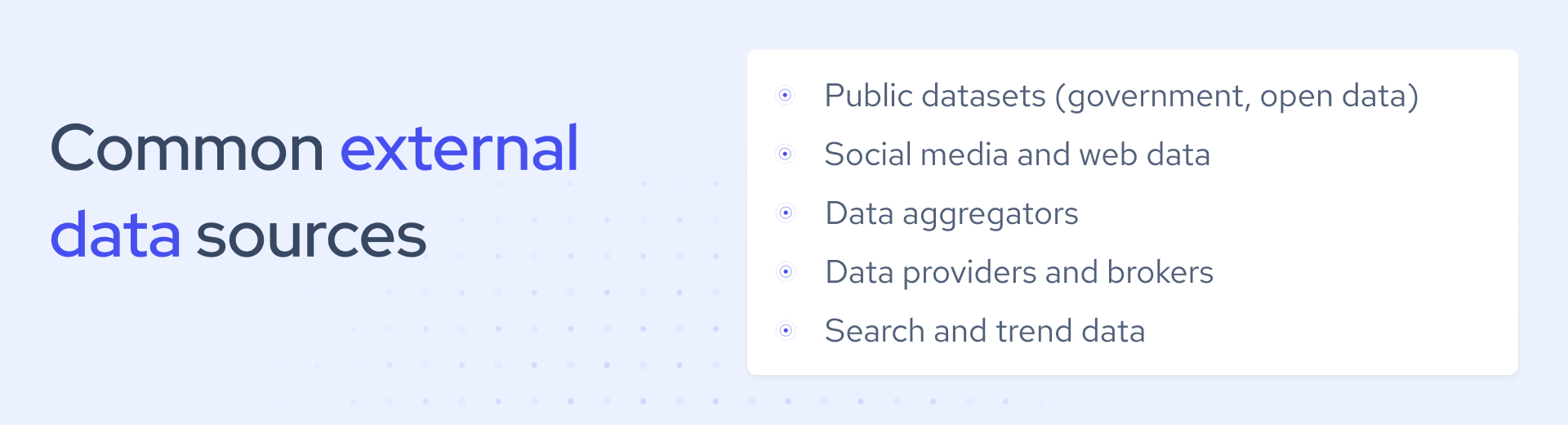 external data sources