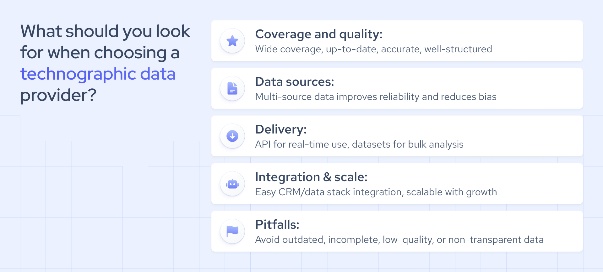 how to choose technographic data provider