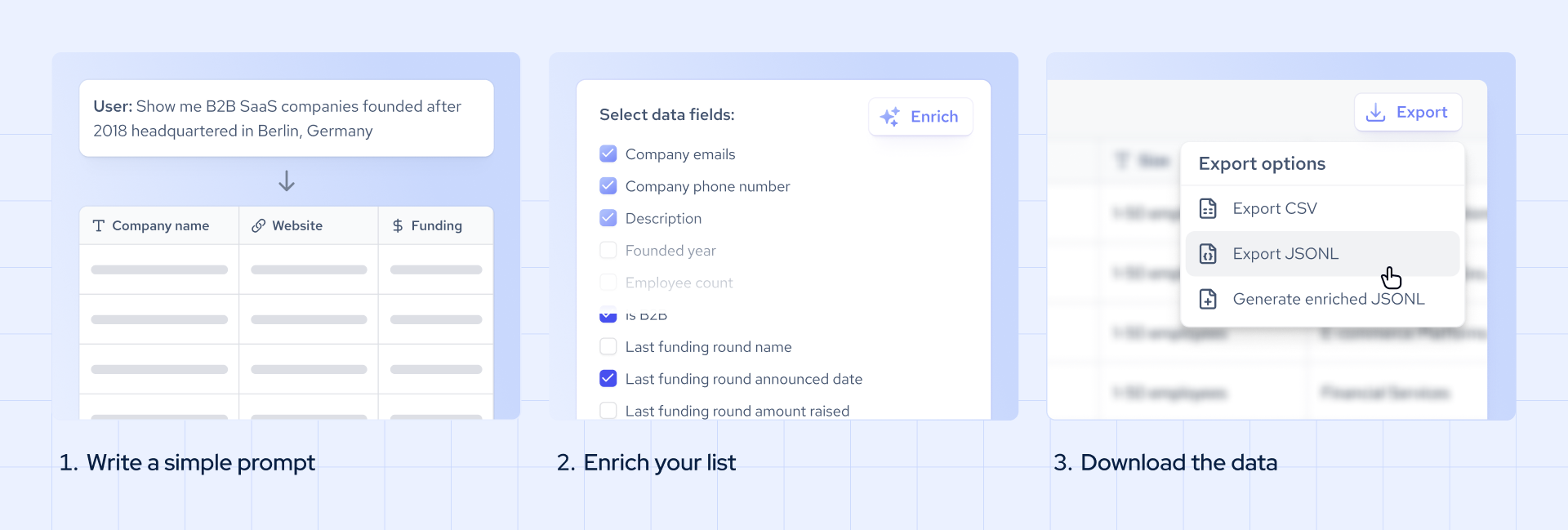 Firmographic data provider process