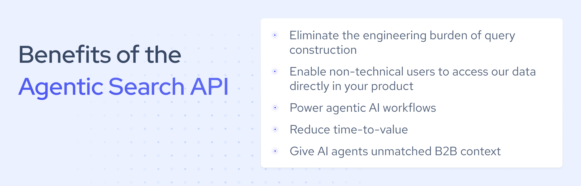 benefits of agentic search api