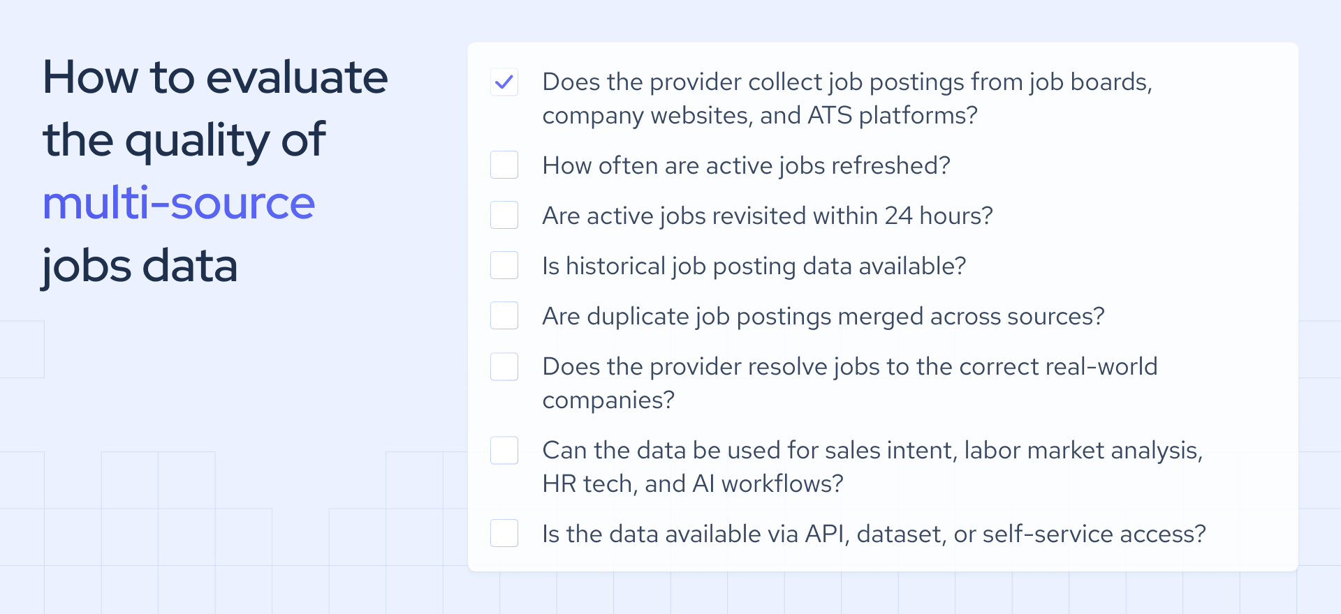 jobs data evaluation