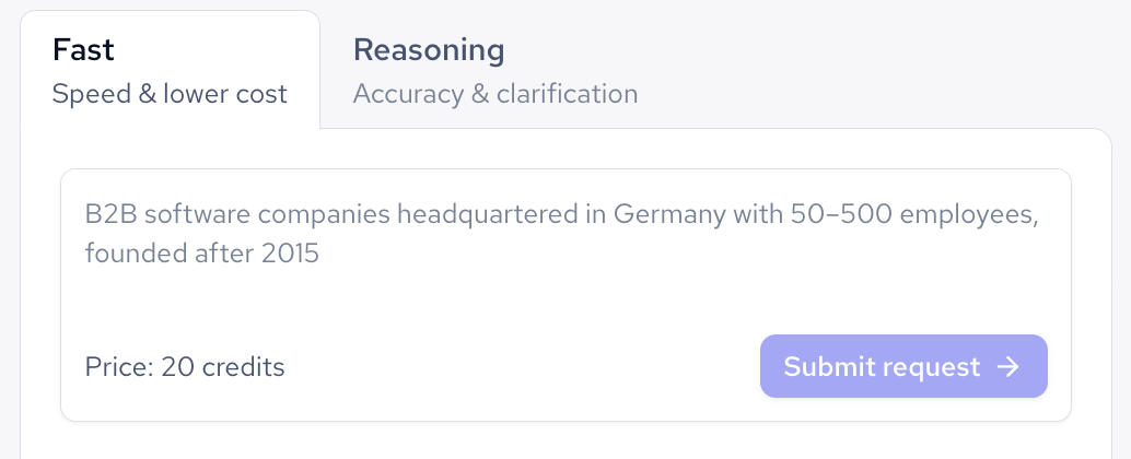 Natural language data search