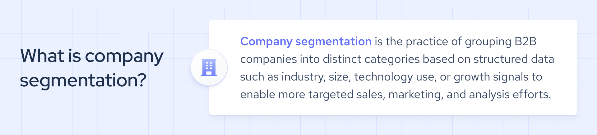 Company segmentation definition