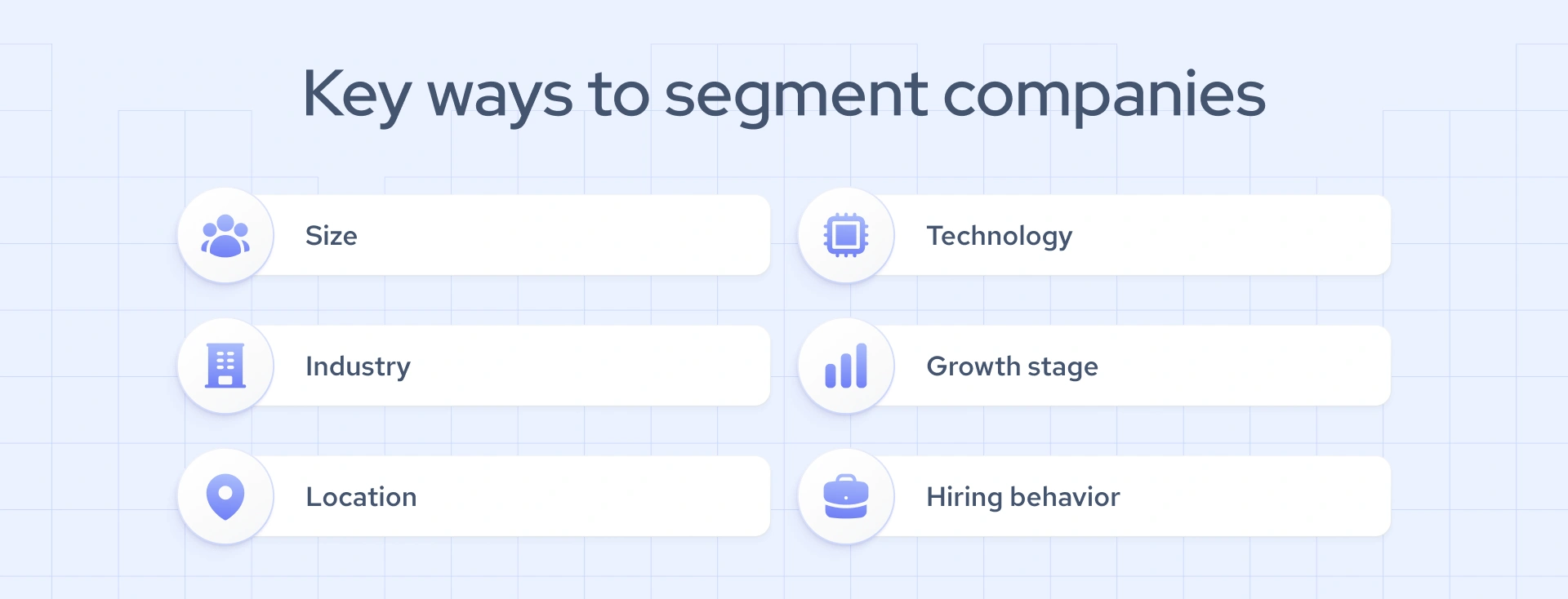 Company segmentation examples