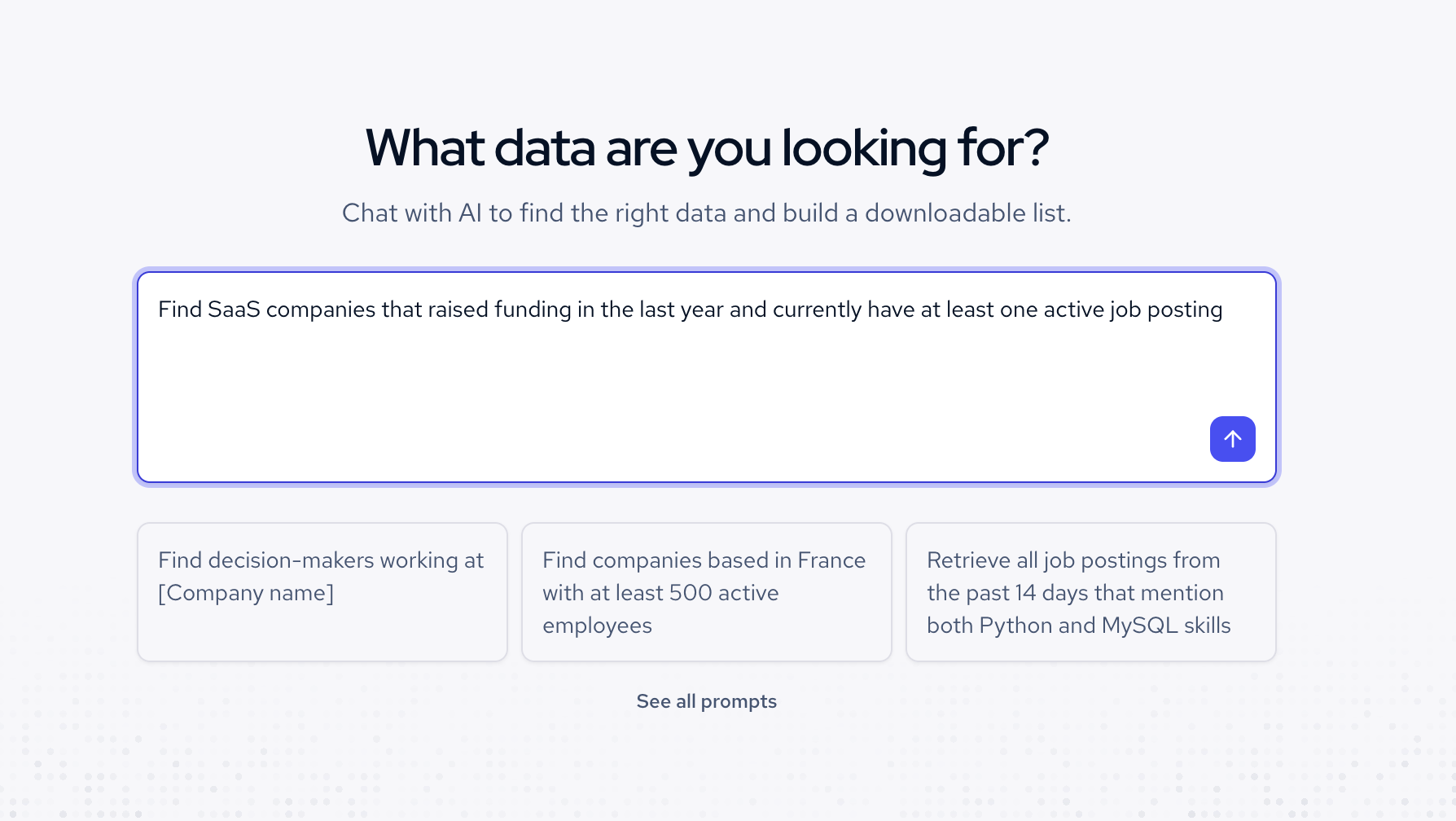 natural language data search
