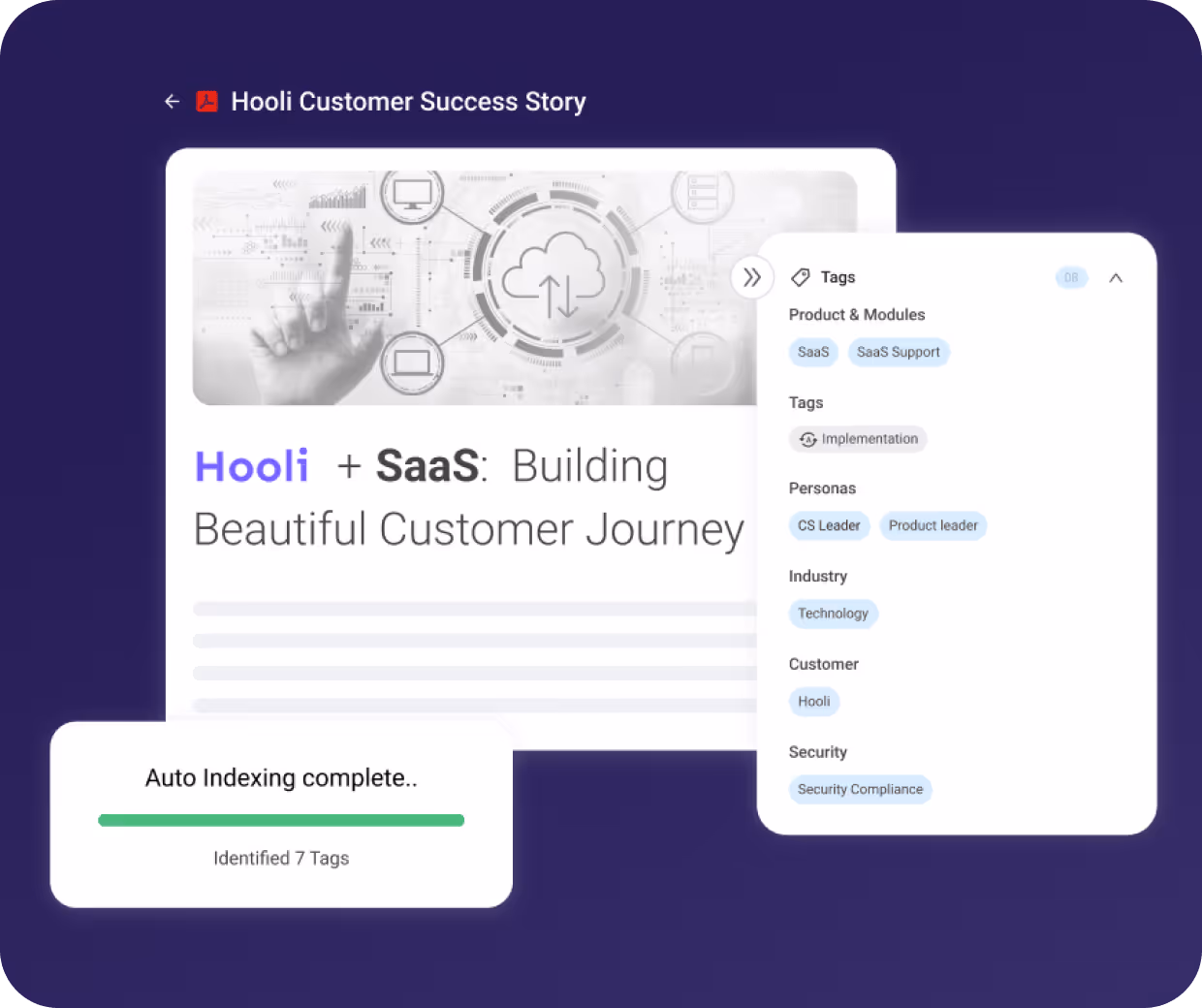 Share the most relevant customer evidence