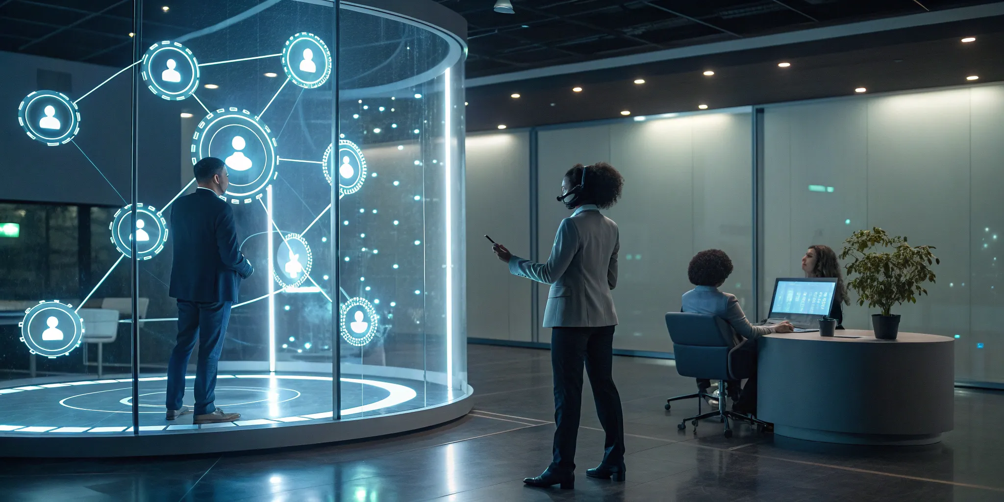 AI call bot assisting business professionals.