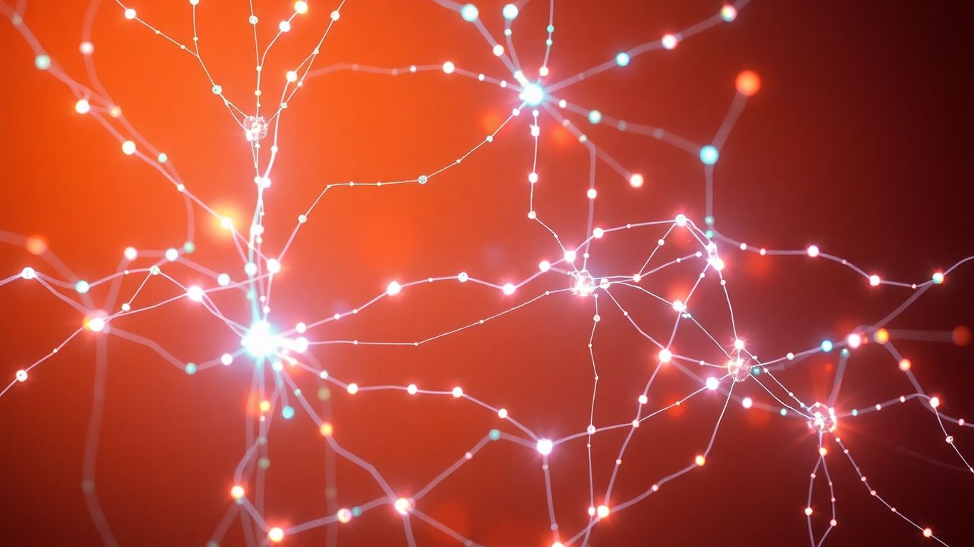 Quantum computing and AI abstract visualization