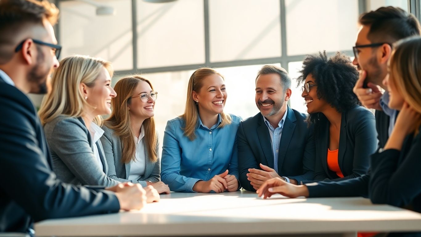 Group of investors collaborating around a table.