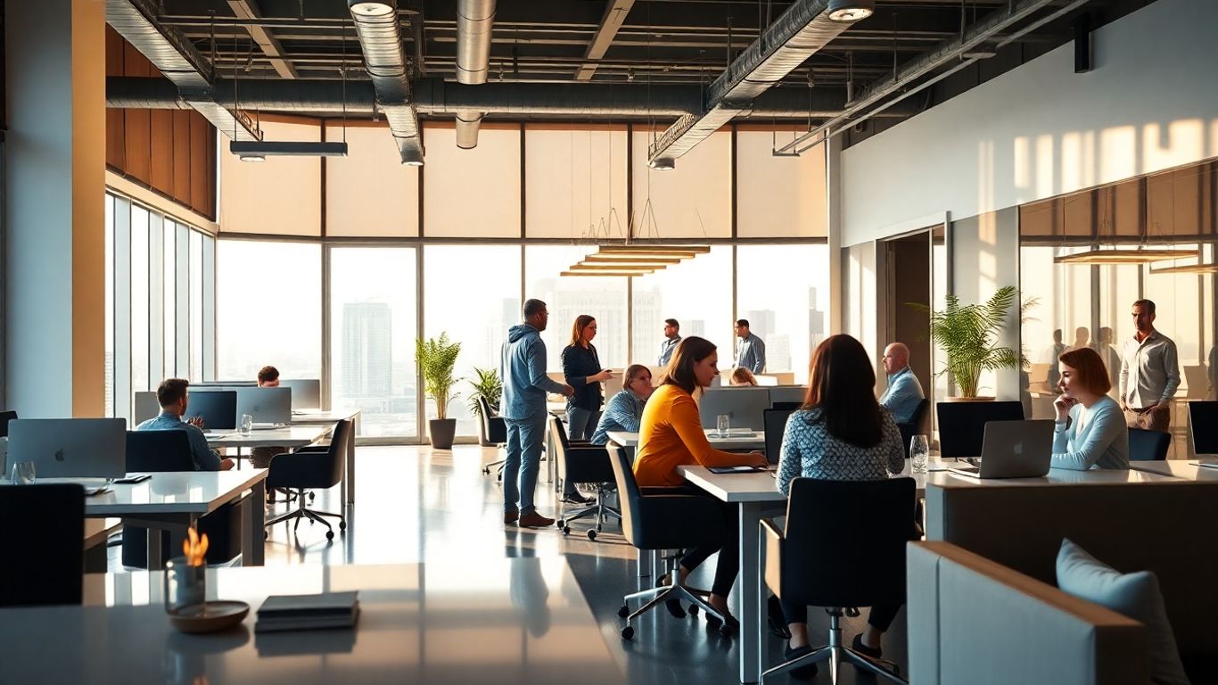 UAE VCs discussing investment opportunities in a modern office.