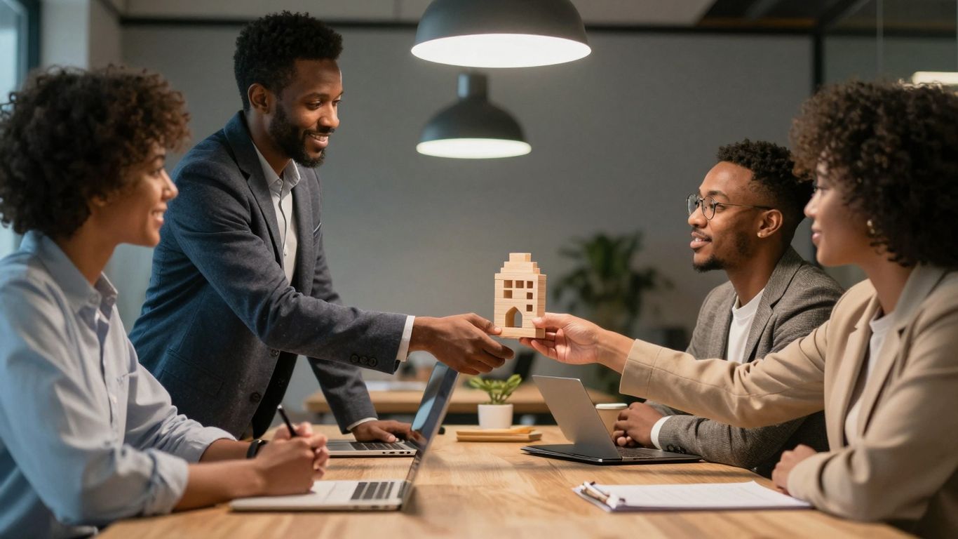 Corporate and independent venture capitalists in discussion.