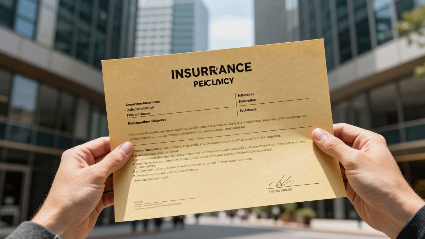 Insurance policy document used as a financial tool.