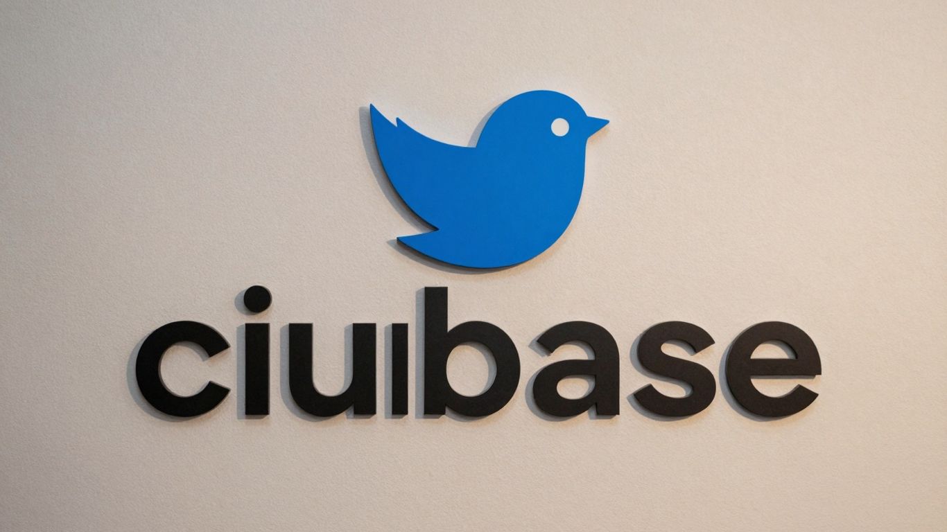 Coinbase logo, a blue bird, on a clean background.