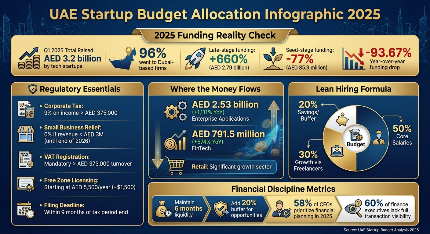 UAE Startup Budget Allocation Guide 2025: Key Costs and Funding Trends