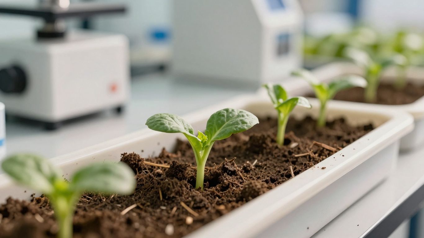 Biome Makers: Healthy plant growth in a modern lab.