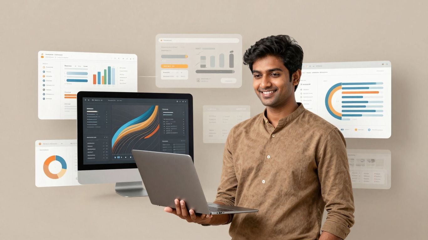 Modern MarTech platforms interface with warm, professional colors.