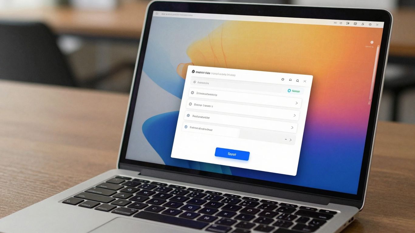 Typeform interface on a modern laptop screen.