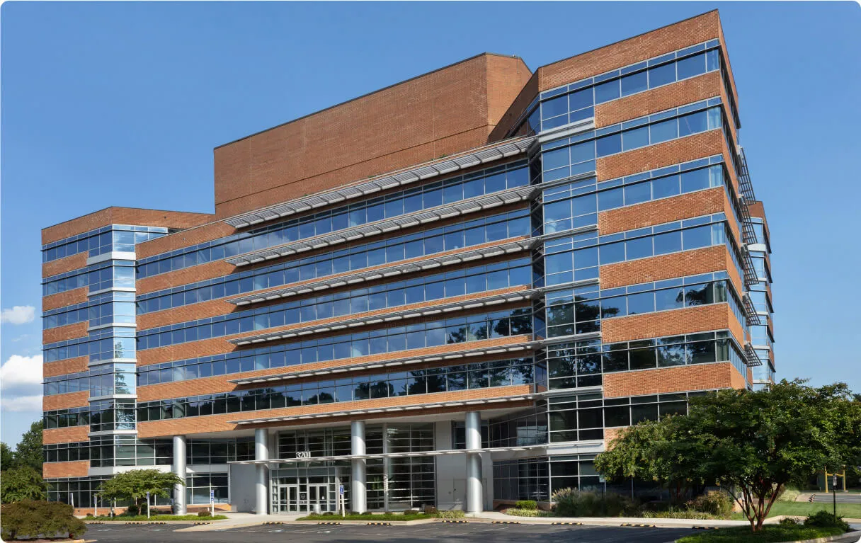 Image of a building with big glass windows