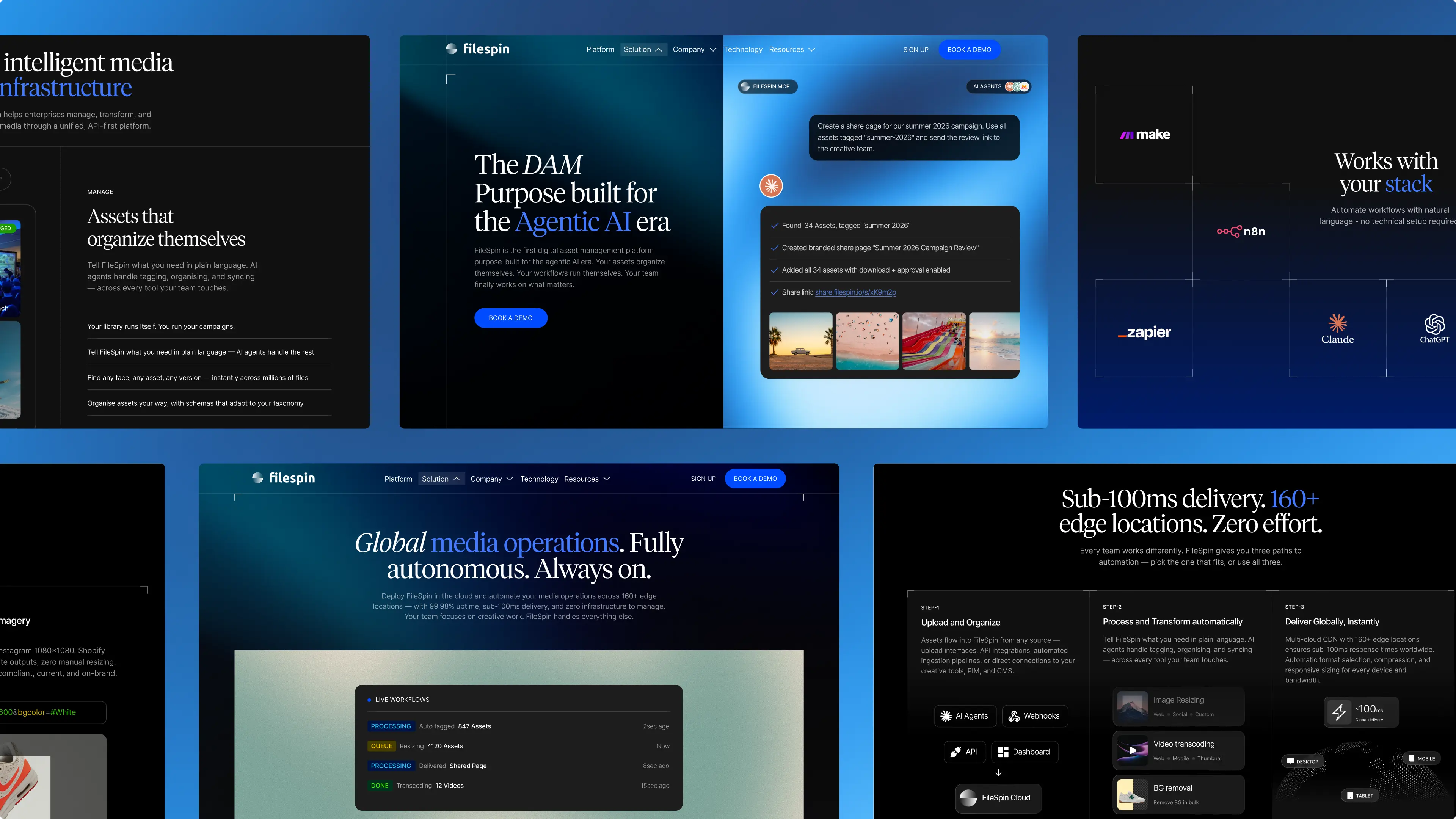 Collage of promotional graphics for ArmorCode including AWS re:Invent event invite with CEO Nikhil Gupta, case study on Snapdocs adopting ArmorCode ASPM platform, and statistics on independent ASPM benefits.