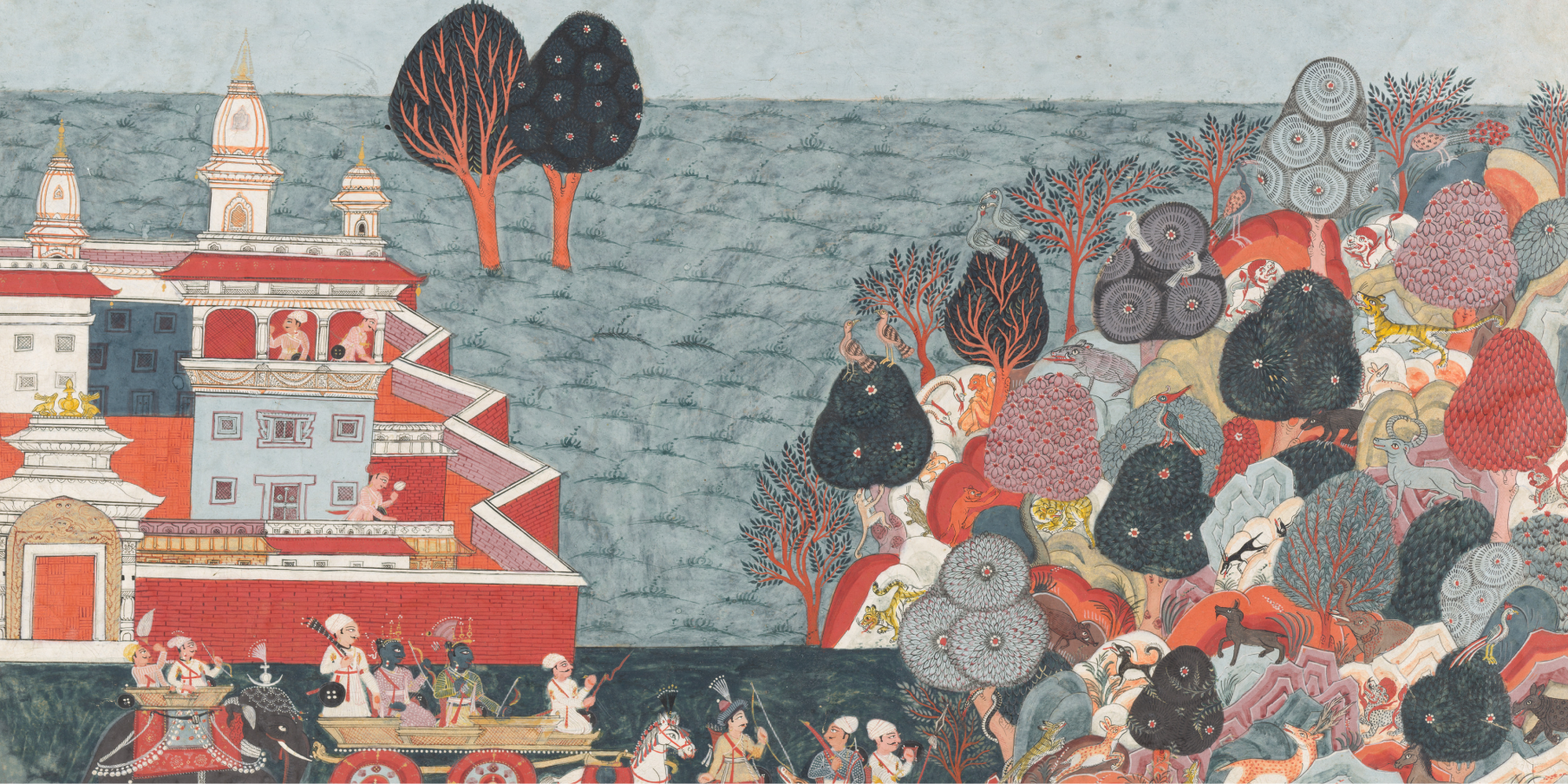 Folio from a Bhagavata Purana Series, watercolor and ink on paper, Nepal, ca. 1775–1800