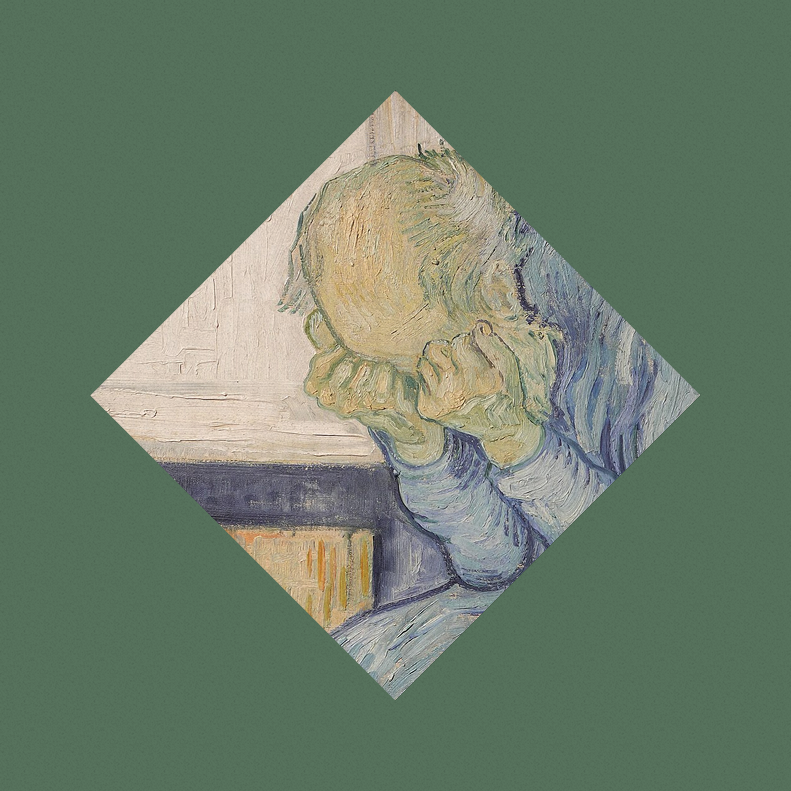 Vincent Van Gogh, "Sorrowing Old Man (At Eternity's Gate)", oil, 1890