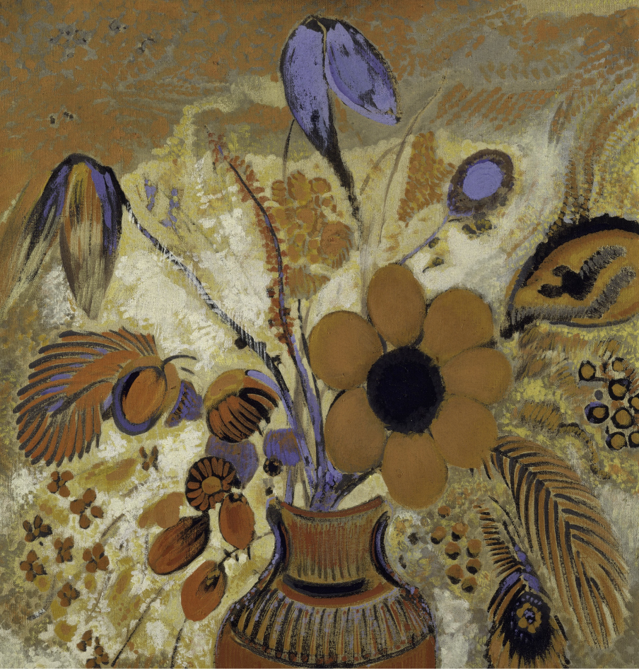 “Etruscan Vase with Flowers”, Odilon Redon, 1900–1910
