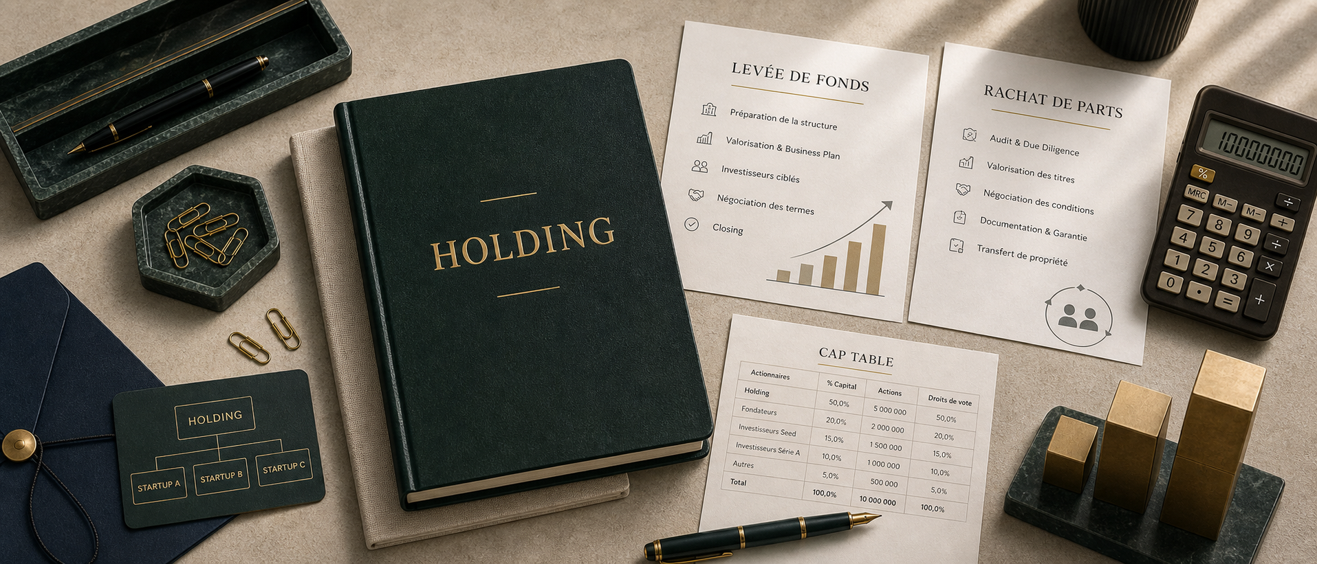Holding et startup : un atout pour lever des fonds ou racheter des parts