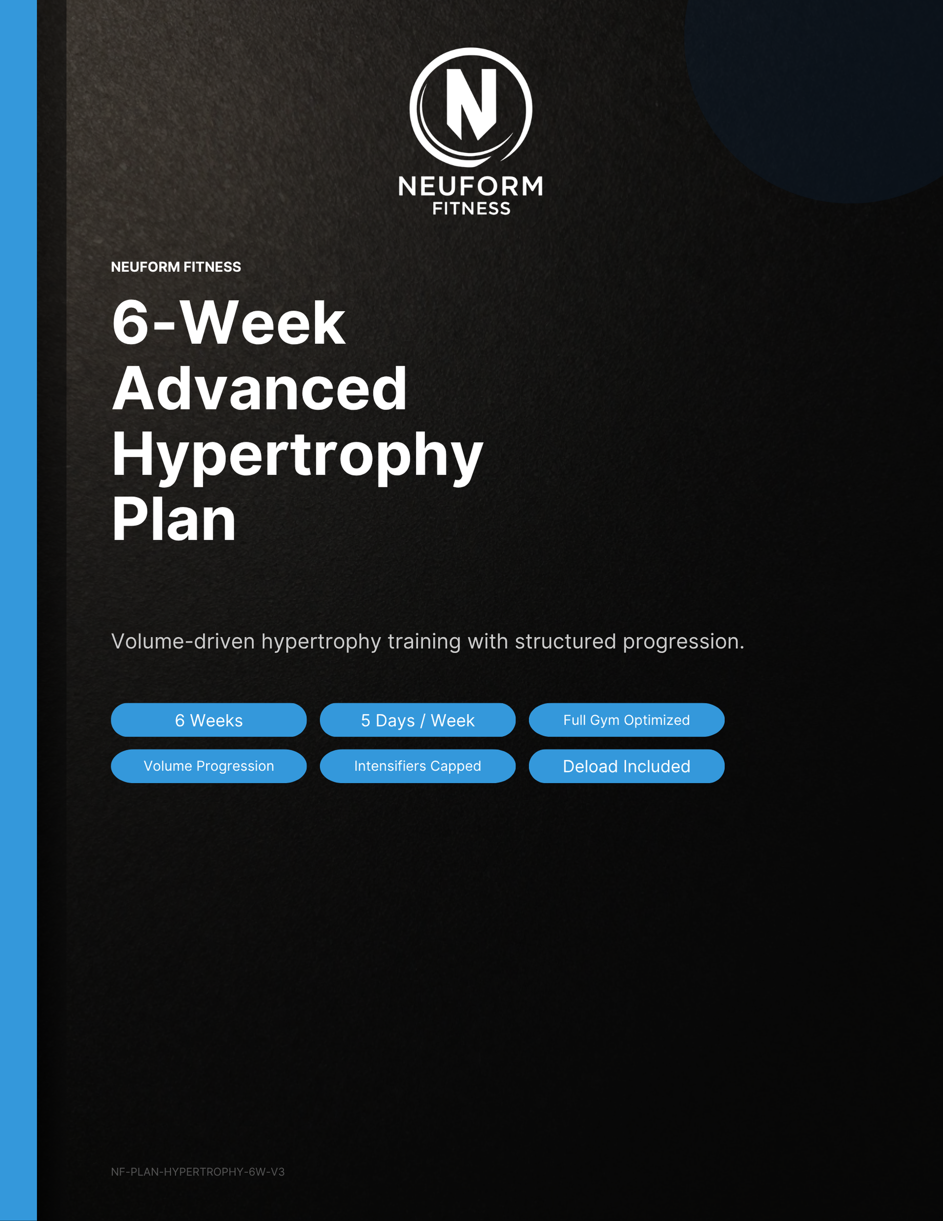6-Week Advanced Hypertrophy Plan preview enlarged