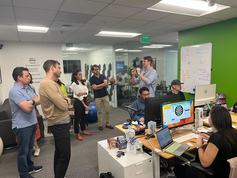 M13 interns tour a portfolio company