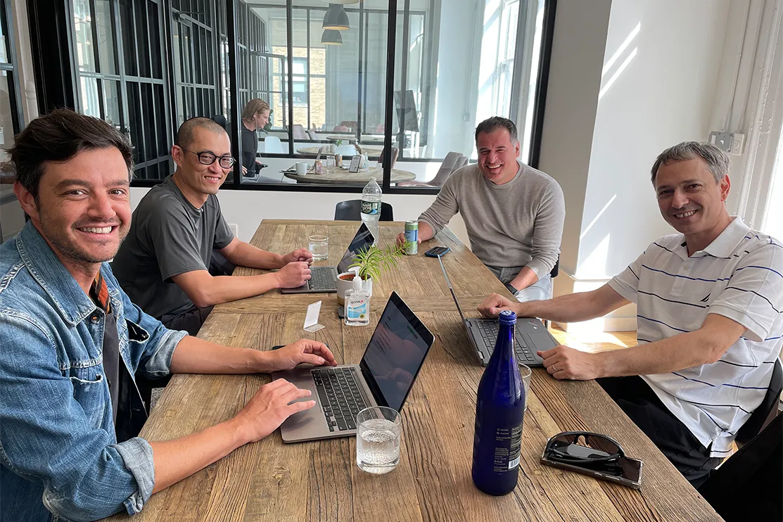M13 interns visit with a founder.