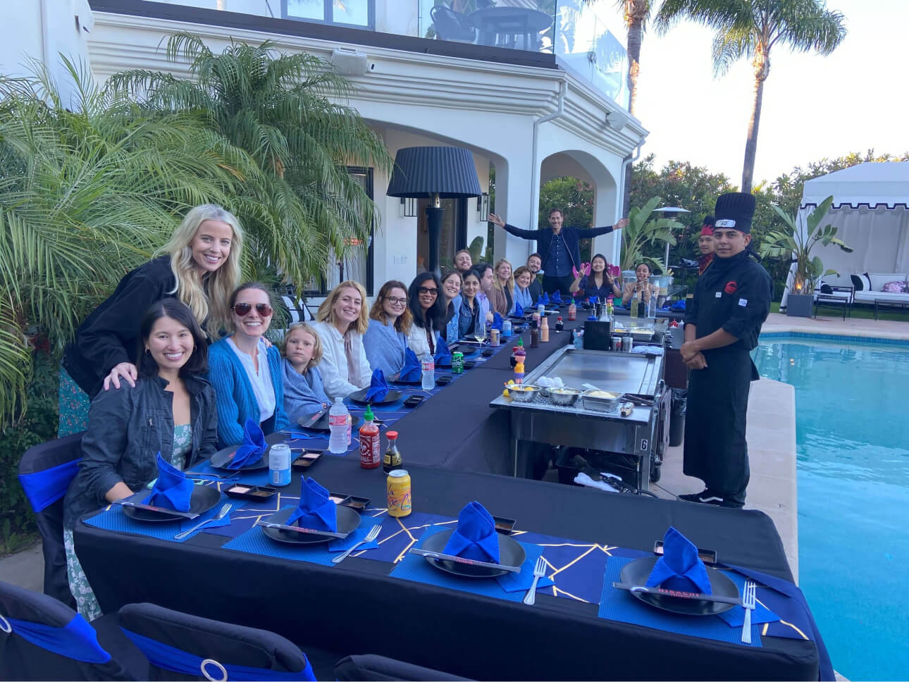M13 interns and team members enjoy a unique dining experience at our co-founder Carter Reum’s house.