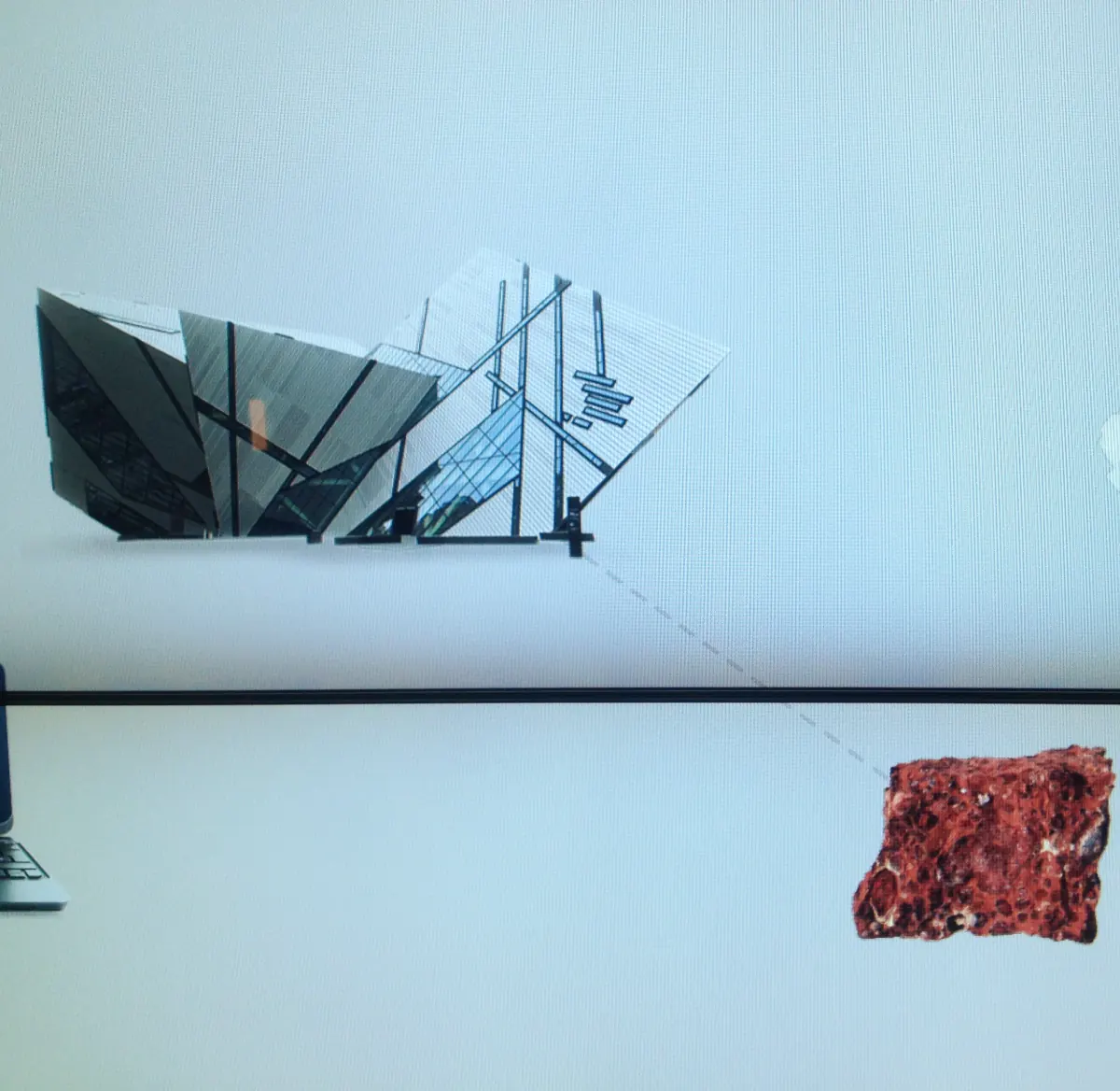 Interactive touchscreen exhibit connecting minerals to building materials at the Royal Ontario Museum